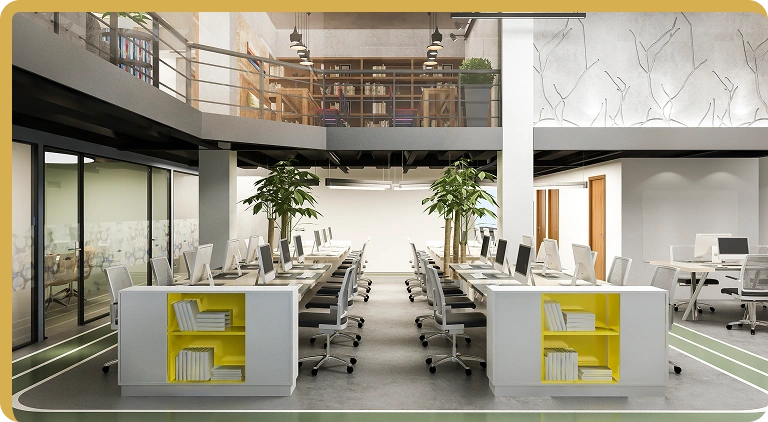 Commercial interior setups