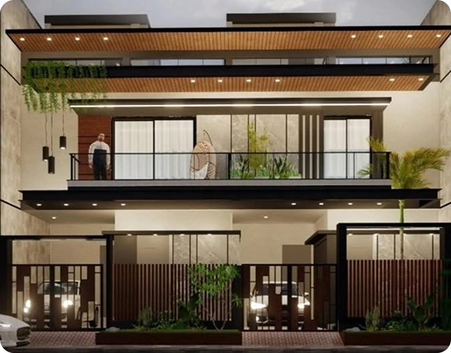 Residential row house of 2100 Sq